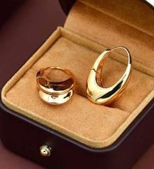 20130- Серьги-конго YSL из латуни с позолотой (дутые) lux