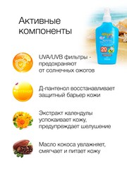 Floresan Солнцезащитная серия AFRICA KIDS Молочко после солнца с экстрактом календулы 200мл