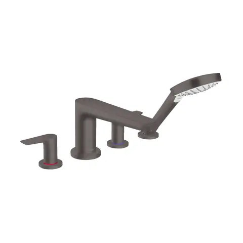 Смеситель для ванны с душем, шлифованный черный хром Hansgrohe Talis E 71748340