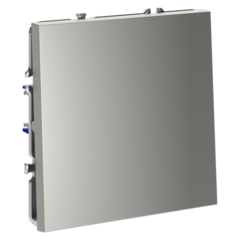 Выключатель с самовозвратом встраиваемый VOLTUM S70 одноклавишный 10А, (сталь)