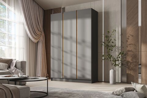 Келвин Шкаф 3-х ств. (1500) (Графит, Графит)