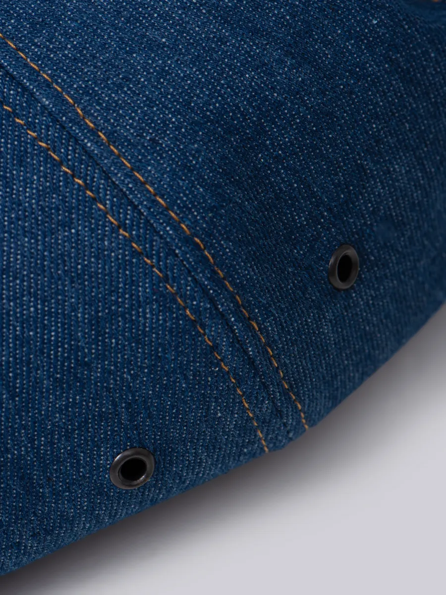 Кепка восьмиклинка джинсовая осенняя