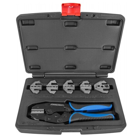 Jonnesway AR030058 Пресс-клещи обжимные со вставками в наборе, 7 предметов