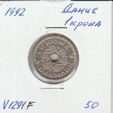 V1291F 1992 Дания 1 крона