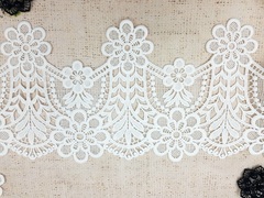 Кружево плетеное, ш. 16 см, молочный