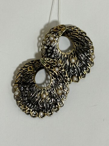 Пава  ( серьги из серебра)