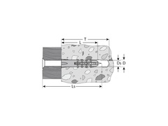 ЗУБР 6 х 40 / 4.0 х 50 мм, 10 шт, распорный дюбель с саморезом (30661-06-40)