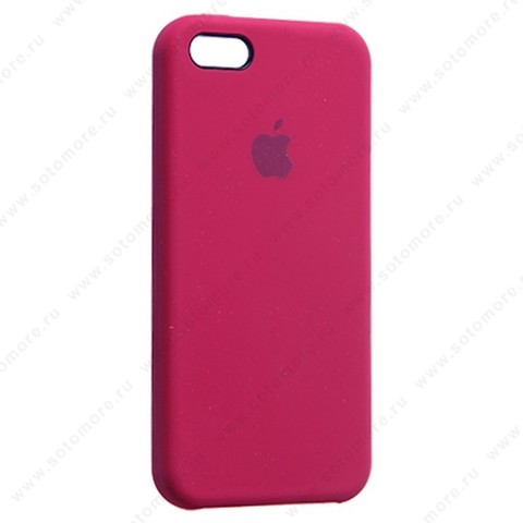 Накладка Silicone Case для Apple iPhone SE/ 5s/ 5 малиновый