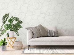 7241-00 Обои Euro Decor CONTOUR 1,06х10,05м / Винил горячего тиснения на флизелине / раппорт 64см