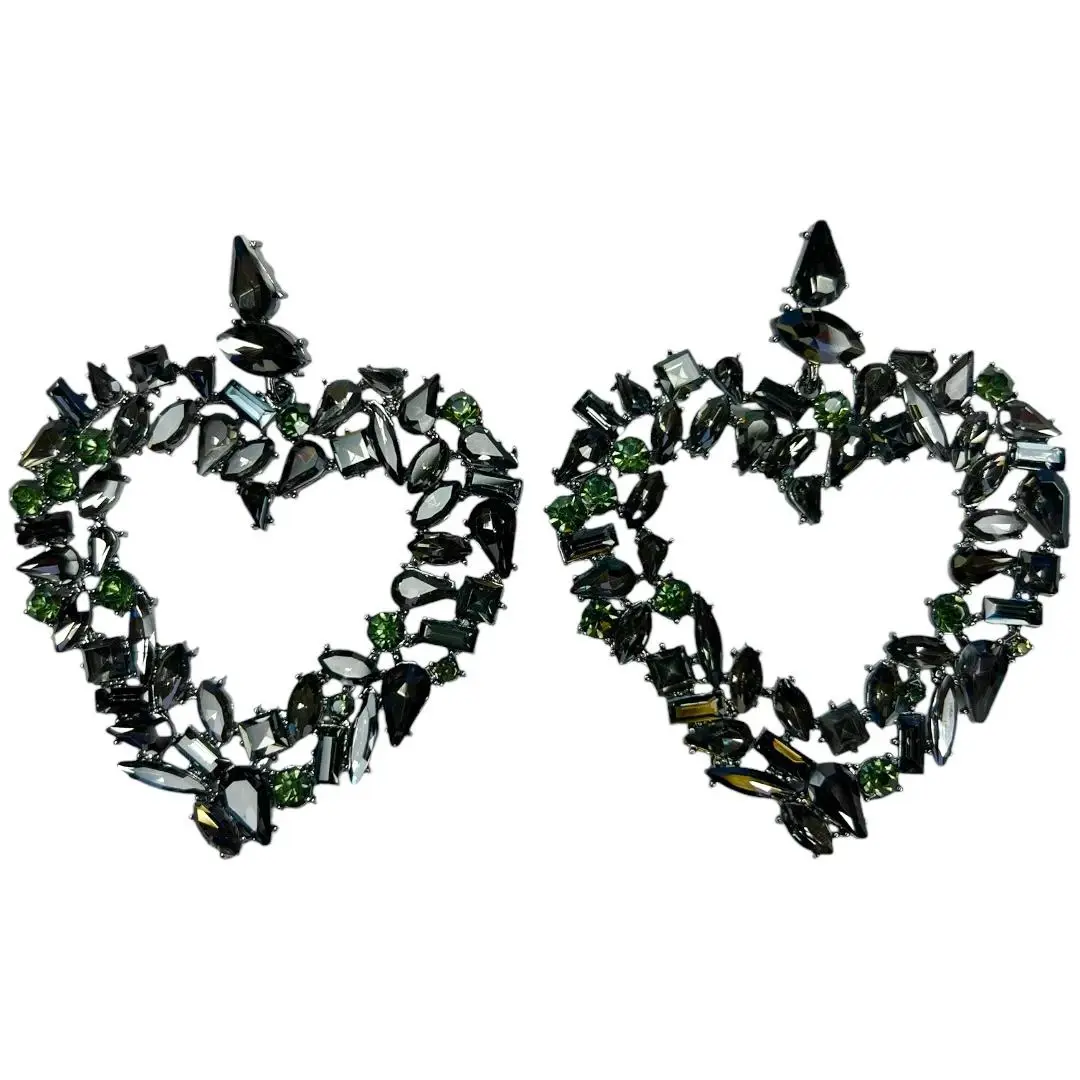 Серьги Black Green Cold Heart