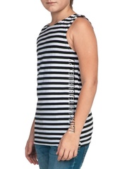 Черная детская майка-тельняшка - Магазин тельняшек.ру 8-800-700-93-18Детская майка-тельняшка ВМФ (черная полоса) в Магазине тельняшек