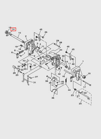 Пластина  для лодочного мотора T15, OTH 9,9 SEA-PRO