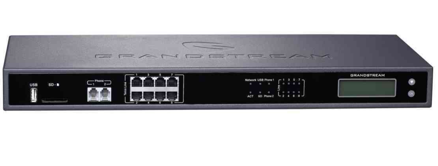 Купить Grandstream UCM6208 - IP ATC. До 800 абонентов / 100 одновременных  вызовов, до 6 конф., до 32 участников в конф., 2хFXS, 8xFXO, 1xWAN, 1xLAN,  у дистрибьютора и импортера - ООО 