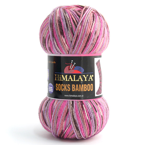 Socks bamboo HiMALAYA  (50%  шерсть мериноса superwash, 25% бамбук, 25% полиамид, 100гр/400м)