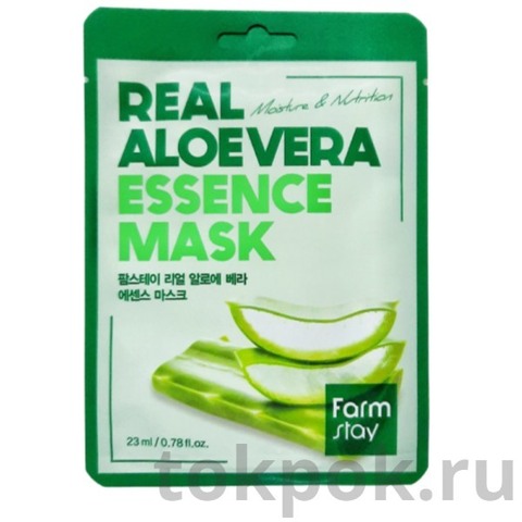 Тканевая маска для лица FARMSTAY Real Aloe Vera Essence Mask, 23 мл