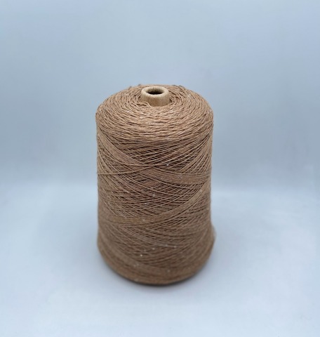Бобинная пряжа (пр.Италия).art-Merino paillettes 380м/100гр, 96% меринос, 4% Пайетки(3мм)(полиэстер), цвет-Бежевый,неоднотонный+прозрачная пайетка(5), арт.31119