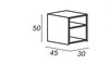 Cezares 55048 SPACE Полка подвесная 55048 Frassino scuro, 30x20x75