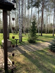 Дождевая цепь «Ведра на цепи. Большие. 8 см.», молотковый бронзовый