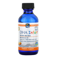 Nordic Naturals, Докозагексаеновая кислота (ДГК) с витамином D3 для младенцев, 60 мл (2 жидкие унции)