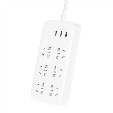 Удлинитель Xiaomi Mi Power Strip 6 (CXB6-1QM), 6 розеток, 1.8 м, 10А / 2500 Вт