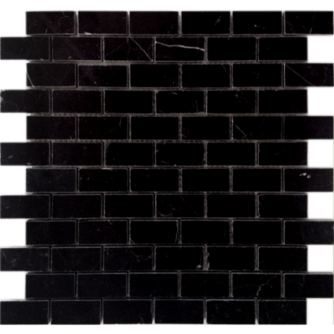 Мозаика LeeDo Caramelle: Pietrine - Nero Oriente полированная 29,8x29,8х0,7 см (чип 23x48x7 мм)
