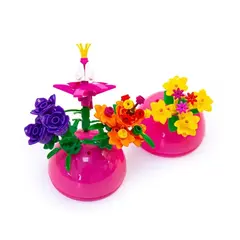 Игрушки 75 мм в капсулах конструкторы «Букет из цветов» 12 шт/уп