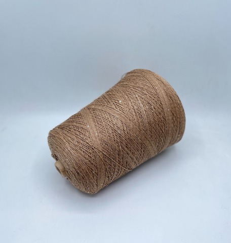 Бобинная пряжа (пр.Италия).art-Merino paillettes 380м/100гр, 96% меринос, 4% Пайетки(3мм)(полиэстер), цвет-Бежевый,неоднотонный+прозрачная пайетка(5), арт.31119