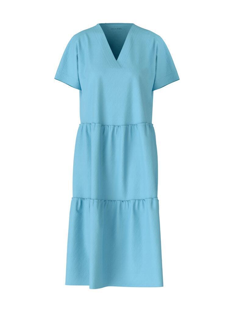Marc Cain Sports Платье -макси хлопковое свободного кроя. Технология Garment Dyed