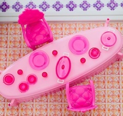 PAREMO Двухэтажный угловой кукольный дом (4 комнаты, 2 куклы) (PPCD116-03)