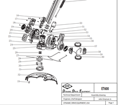 Катушка для триммера DDE ET600 (п28-30) (A0D124500001R) с леской и кольцом (910-591-63)