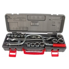 НИЗ Шоферский инструмент №3, 19 предм., 1/2?, набор торцовых головок в пластиковом кейсе (2761-30)