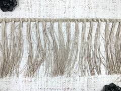 Тесьма текстиль бахрома, ш. 12 см, бежевый