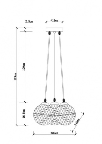 Подвесной светильник Arte Lamp GELATO A9508SP-3CC