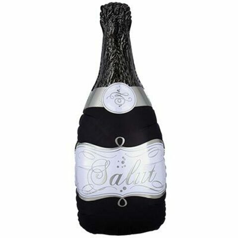 Шар фигура Бутылка шампанского черная