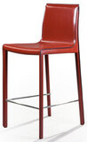 Стул полубарный Barrie, кожа ретро-красный