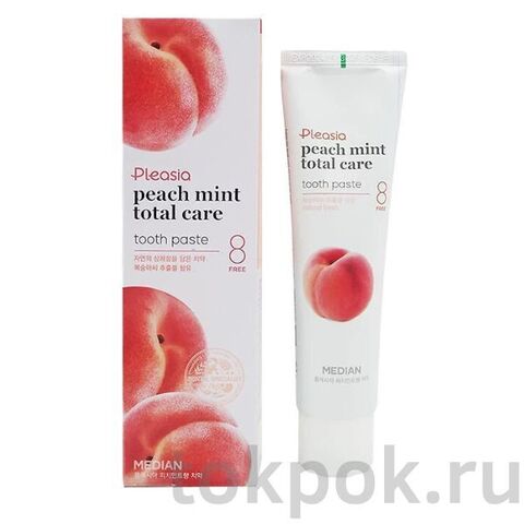 Зубная паста с персиком Median Pleasia Peach Mint Total Care Toothpaste, 120 гр