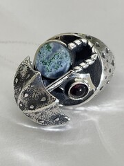 Зонтик (кольцо из серебра)