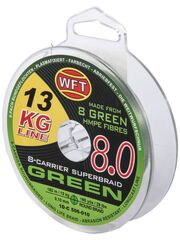 Леска плетёная WFT KG x8 Green 150 м, 0.10 мм