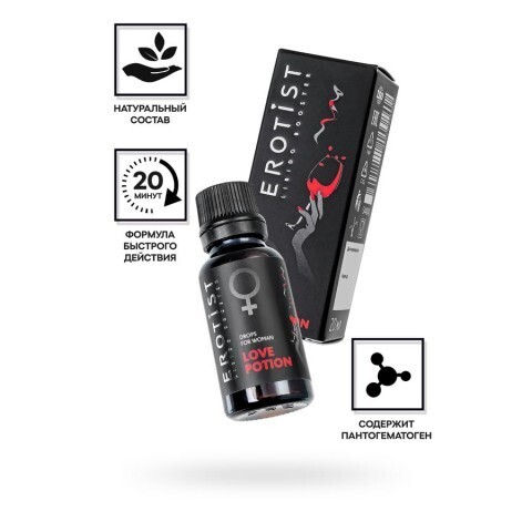 Возбуждающие капли Erotist LOVE POTION для женщин, 20 мл
