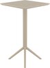 Стол пластиковый барный складной Siesta Contract Sky Folding Bar Table 60, бежевый