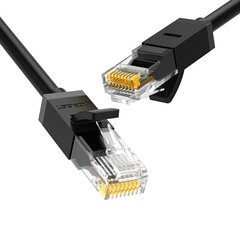 Кабель сетевой плоский  UGREEN NW102 (50175) Cat 6 8-Core U/UTP Ethernet Cable, 3м, черный