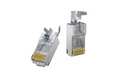 Коннектор  UGREEN NW193 (50634) Cat 7 Shielded Modular Plug Gold-plated 50U 10шт, металлический