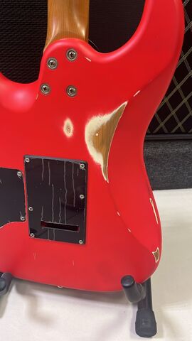 JET JS-850 Relic FR - Электрогитара, Stratocaster, корпус ольха, 22 лада, HS, цвет Relic FR, красный
