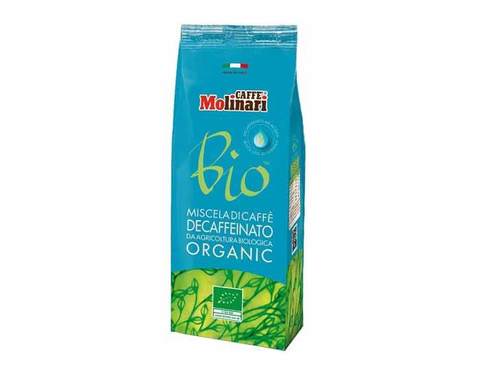 Кофе молотый Molinari BIO ORGANIC DECAFFIENATO, 250 г