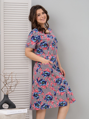 Халат Х-058/серый-голубойпион