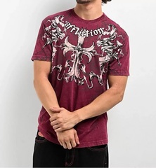 Футболка Affliction JUMP BURGUNDY