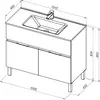 Aquanet 274136 Тумба с раковиной Алвита new 100 напольная 1 ящ., 2 дв.цв.дуб веллингтон белый (274136)