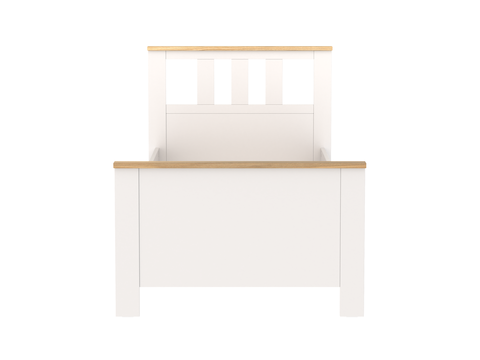 САГА кровать одинарная 90х200, габариты: 103.6х208.7х100.7 см, белый/ясень