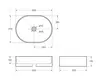 BelBagno BB1483 Раковина керамическая накладная, овальная BB1483, 500x370x135