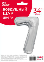 К 34''/86 см, Цифра ЭКО, Серебро, 
